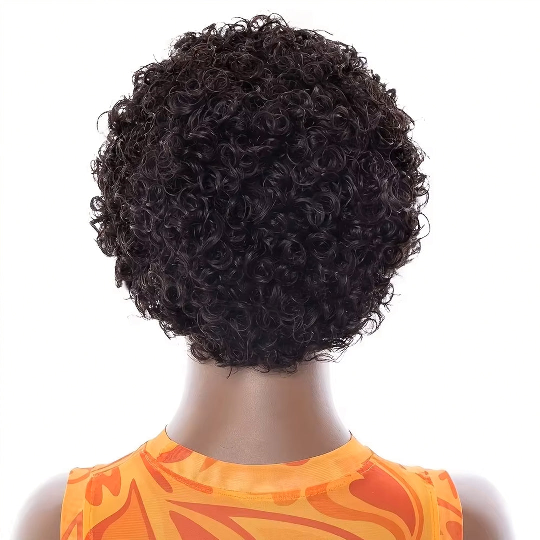 Luxurious & Natural | French Curl Brazilian Human Hair Transparent Lace Wig