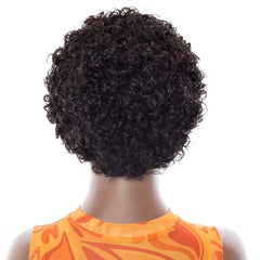 Luxurious & Natural | French Curl Brazilian Human Hair Transparent Lace Wig