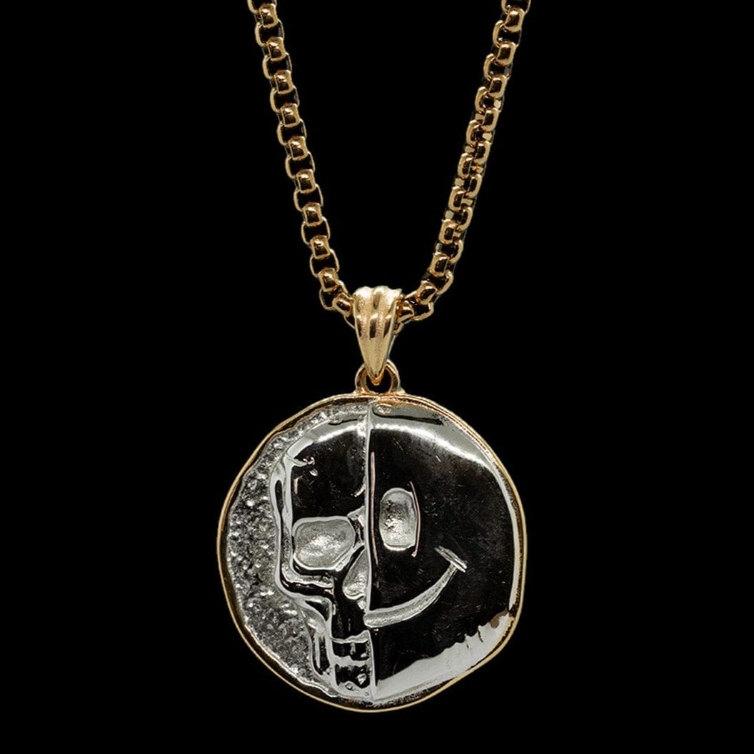 Death Smile: 'Memento Mori' Coin Pendant ( Gold )