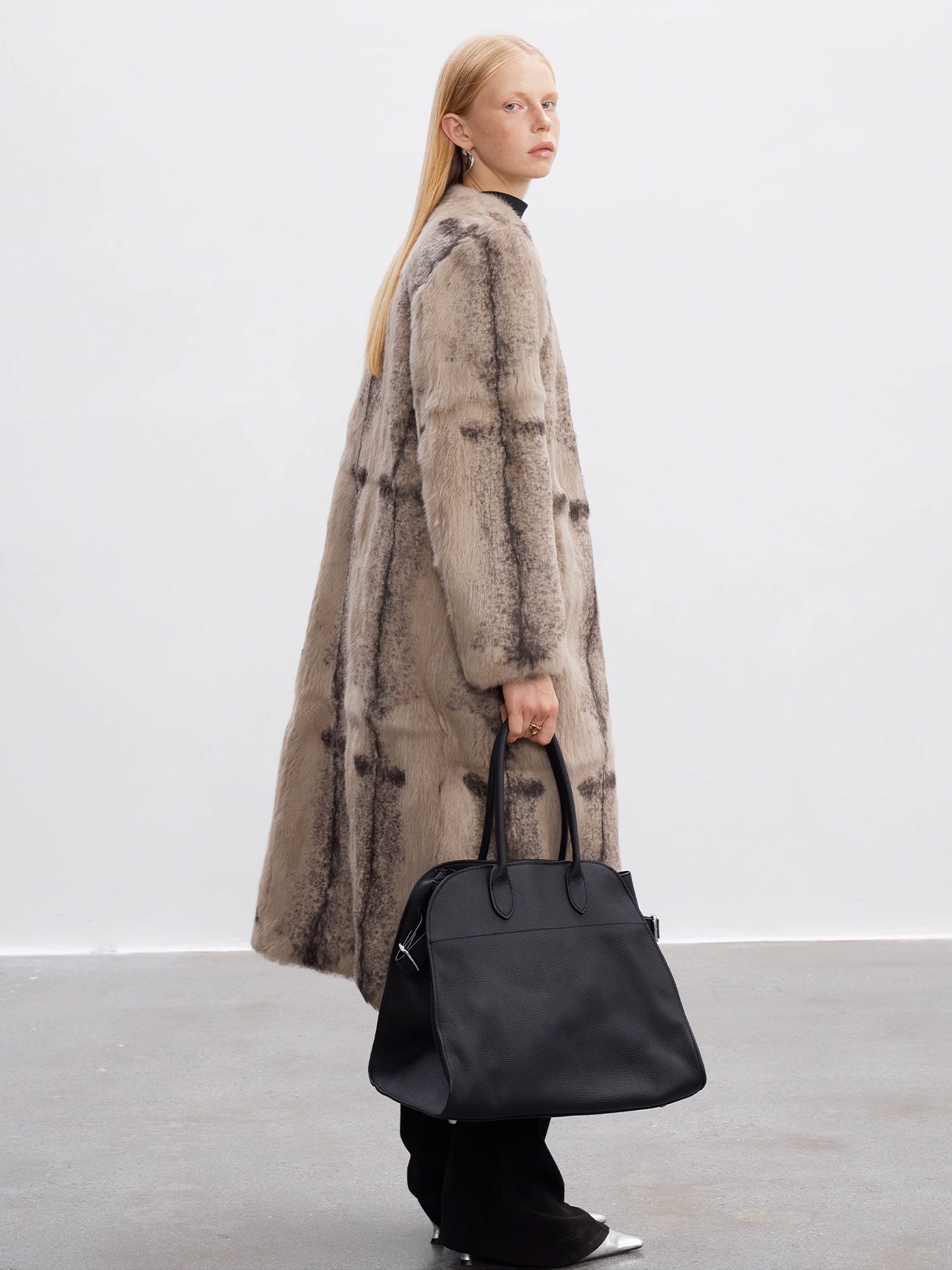 TODAMU® Vintage prairie rabbit fur women's long coat