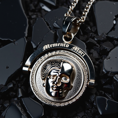 'Memento Mori' - Double Sided Pendant ( Silver )