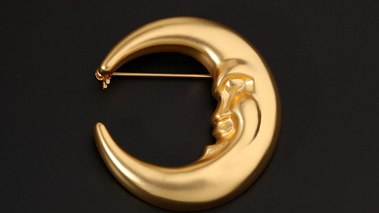 Crescent Moon Brooch