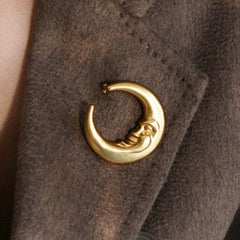 Crescent Moon Brooch