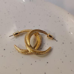 Gold Twist Hoop Earrings