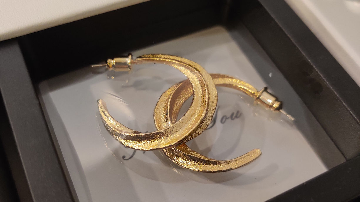 Gold Twist Hoop Earrings