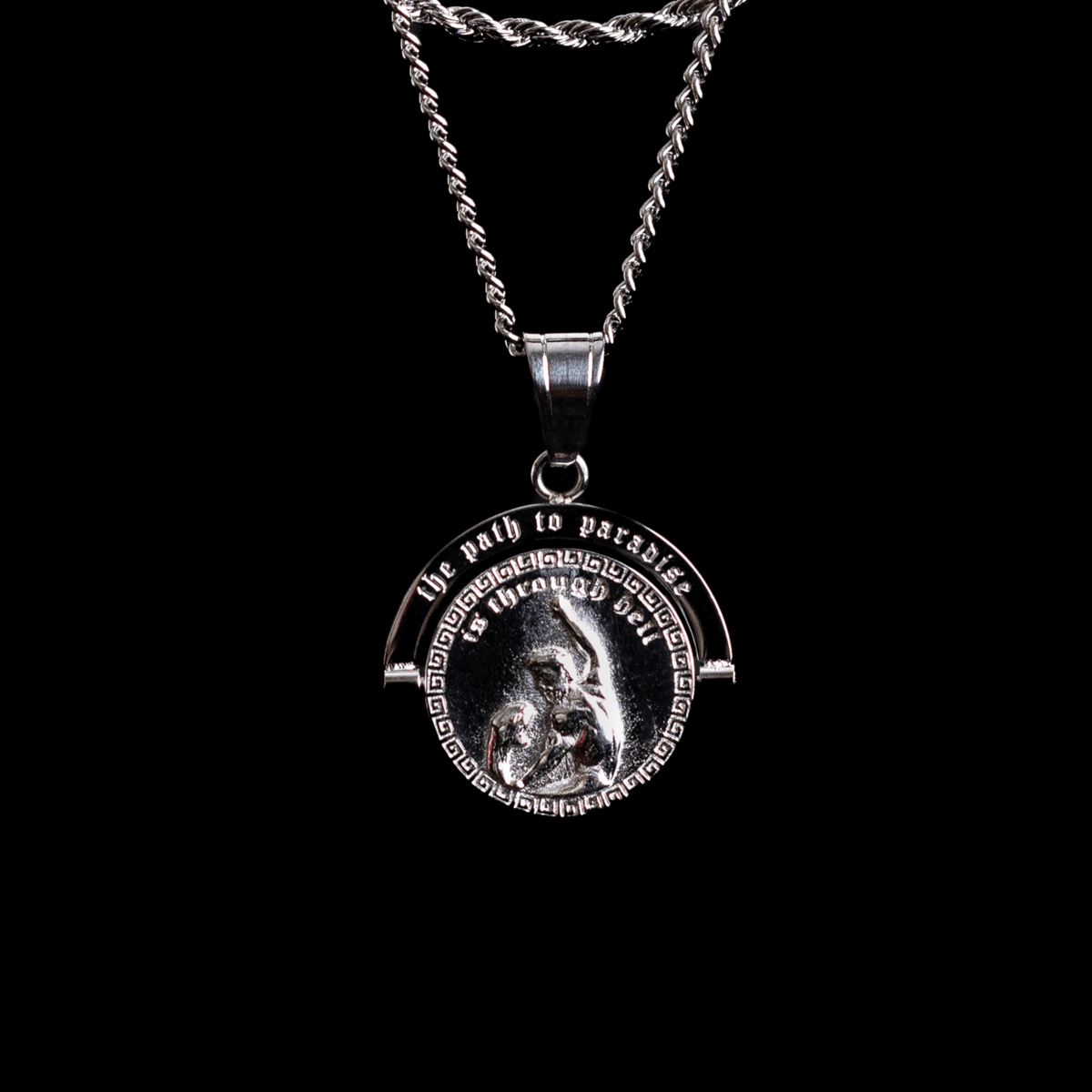 Hercules vs. Achelous - Double Sided Pendant ( Silver )