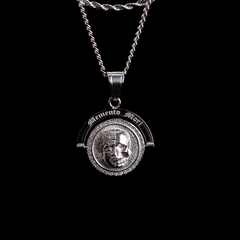 'Memento Mori' - Double Sided Pendant ( Silver )