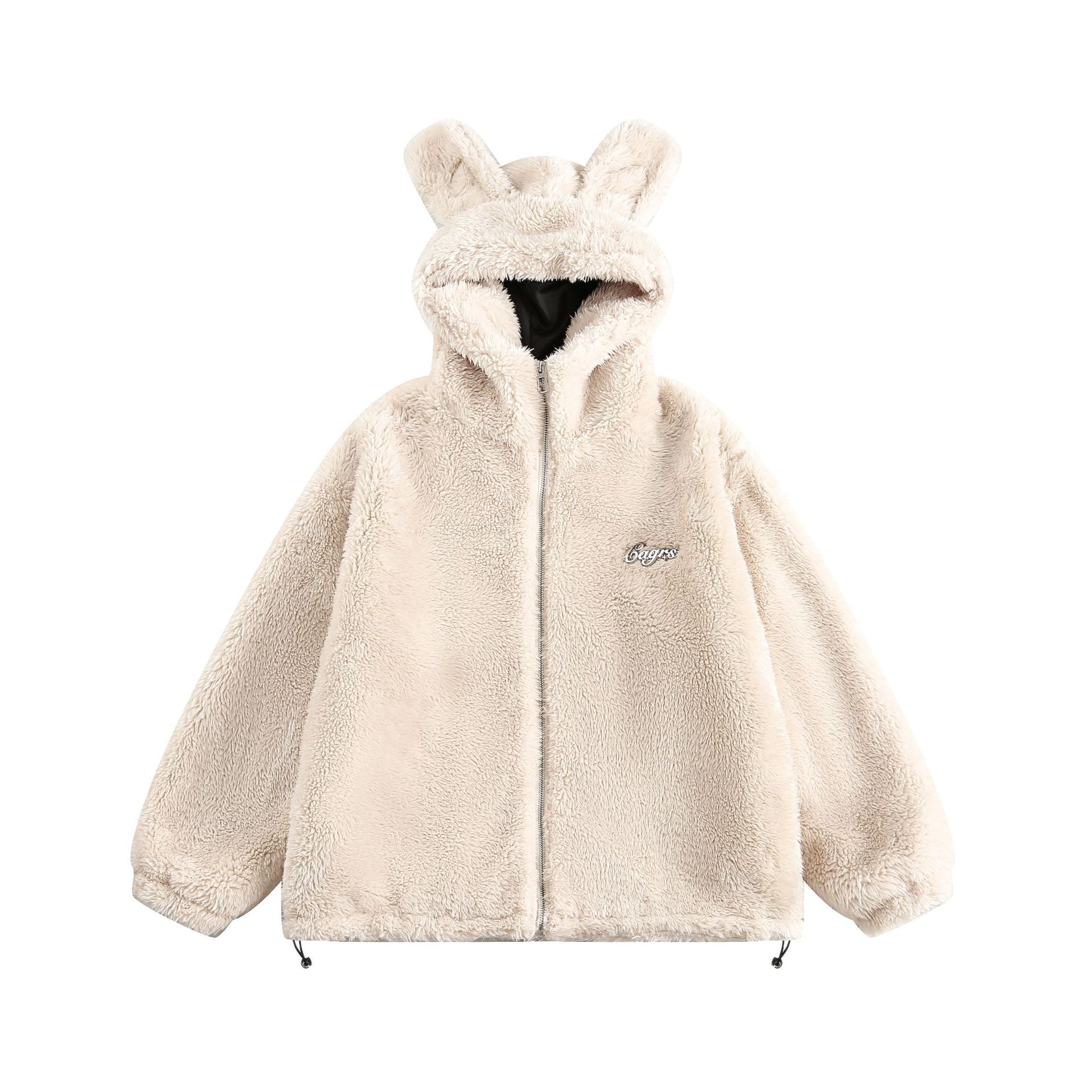 TODAMU® new winter new cute and interesting bunny lamb wool hooded cotton jacket