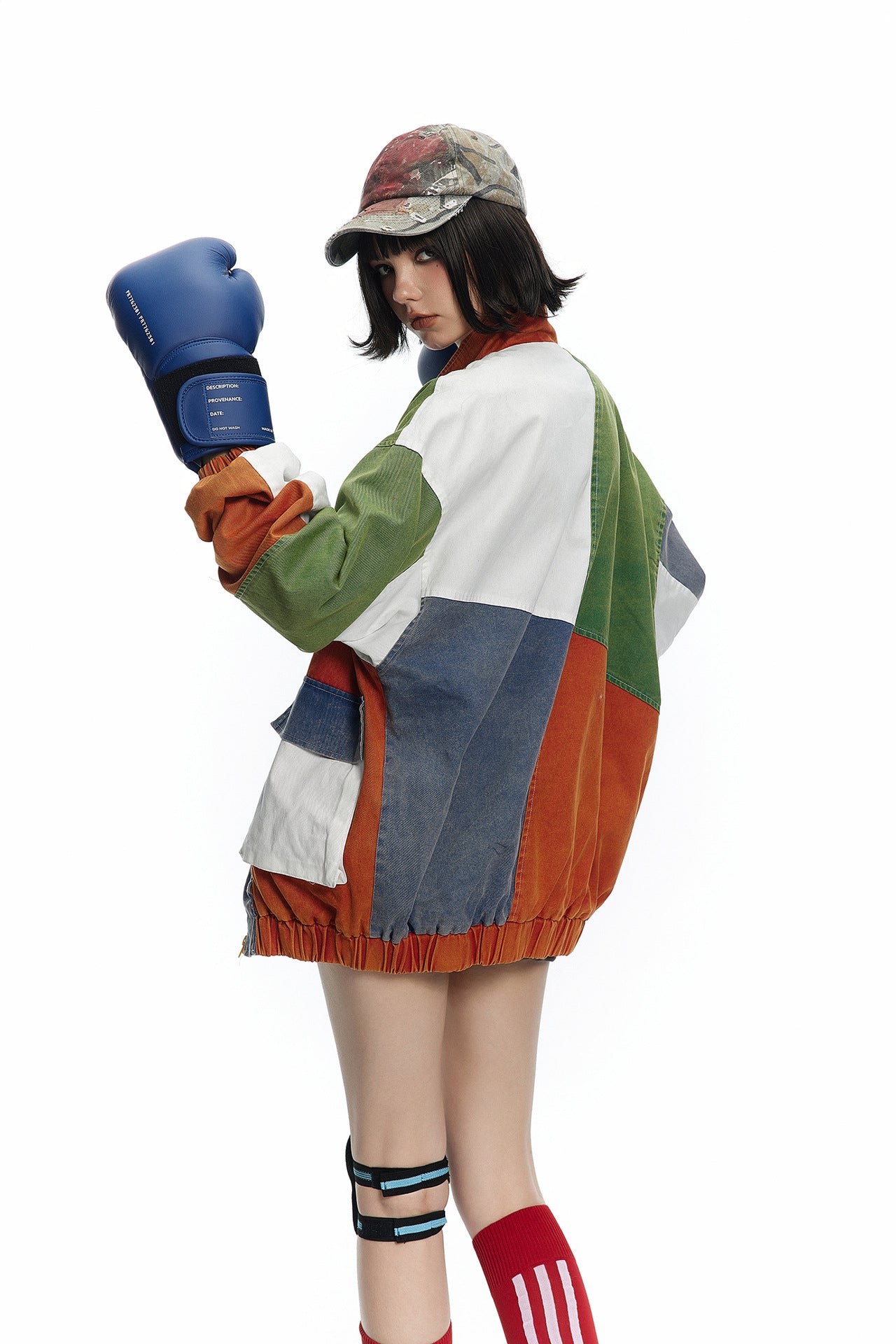 TODAMU® American retro colorful patchwork jacket