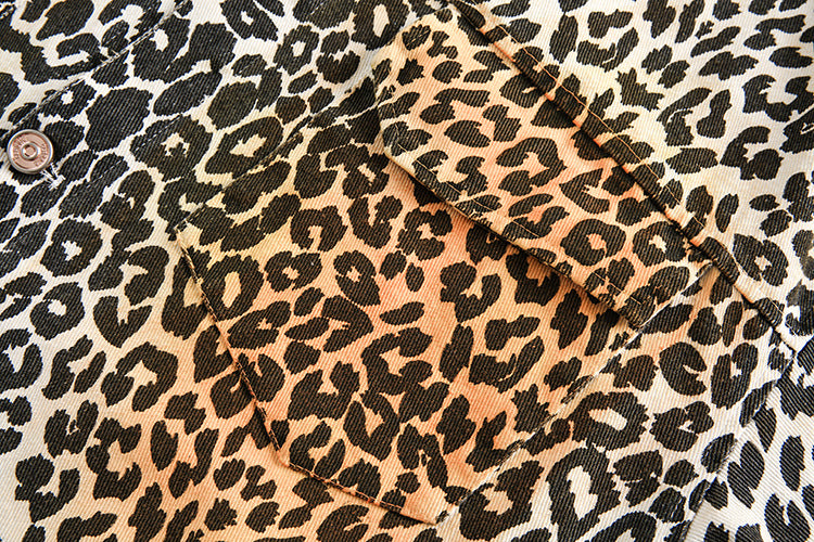 TODAMU® Women's American retro wild colorful leopard print jacket