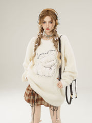 TODAMU® Sweet Girl Cute Embroidered Knitted Sweater for Women