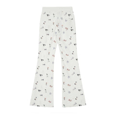 TODAMU® Women's New American Retro Casual All-over Printed Embroidered Sweatpants Trousers