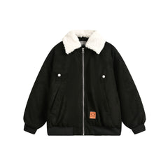 TODAMU® American girly loose fur collar cotton jacket