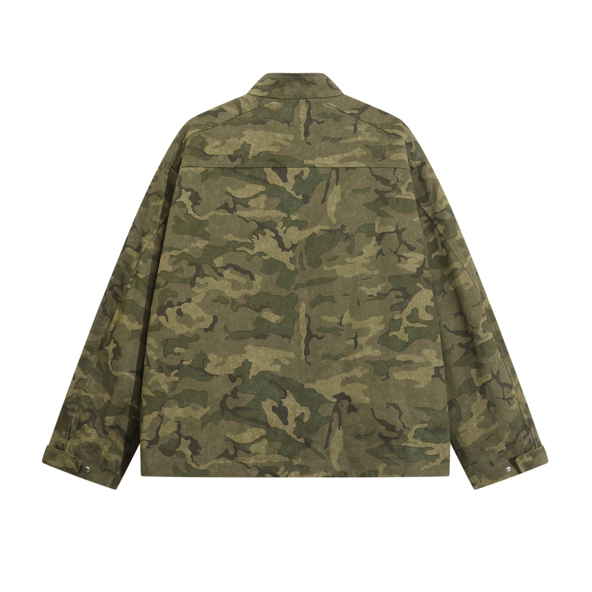 TODAMU® Women's American Retro Loose Camouflage Jacket