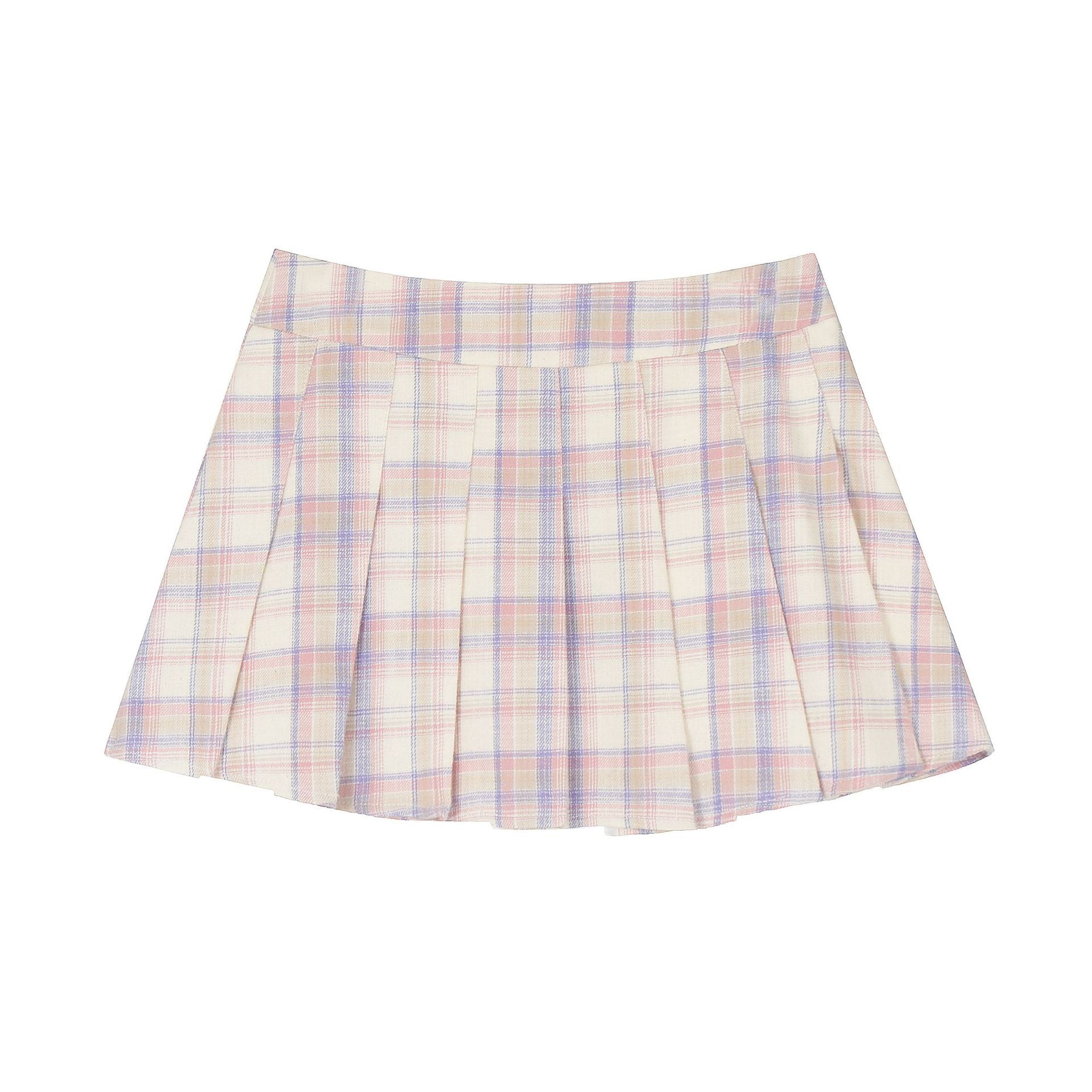 TODAMU® Women's Clothing American Style Versatile Plaid Pleated Skirt