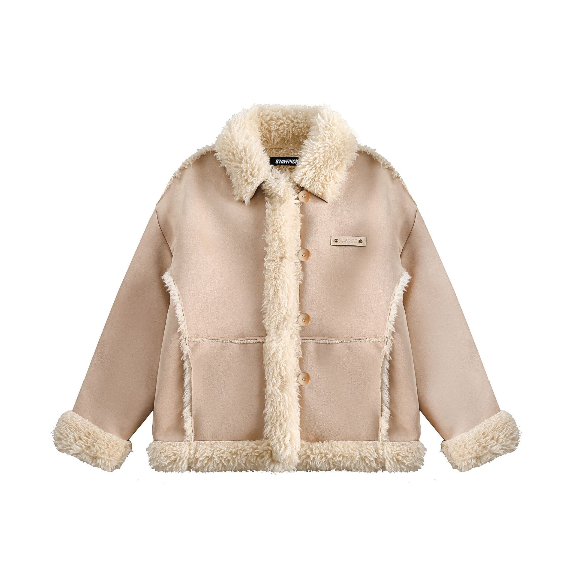 TODAMU® new winter new American retro loose fur all-in-one cotton jacket