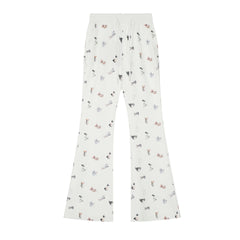 TODAMU® Women's New American Retro Casual All-over Printed Embroidered Sweatpants Trousers