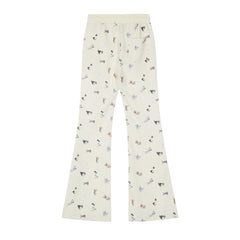 TODAMU® Women's New American Retro Casual All-over Printed Embroidered Sweatpants Trousers