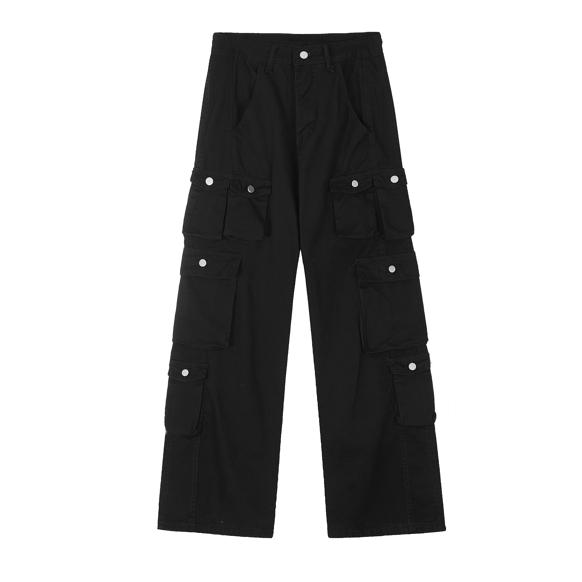 TODAMU® New Women's Clothing American Street Fashion Workwear Pocket Denim Trousers