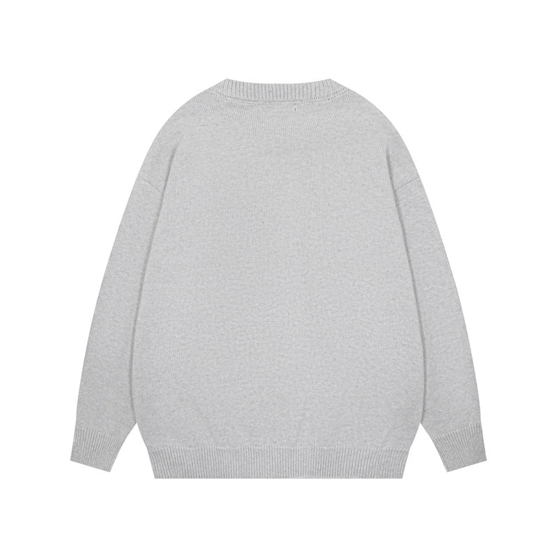 TODAMU® Women's American retro simple letter pattern loose pullover sweater