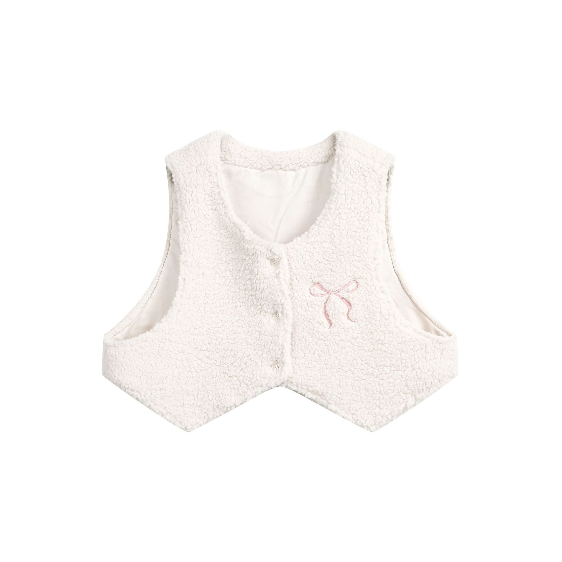 TODAMU®  new winter new sweet girly vest detachable lamb wool cotton jacket