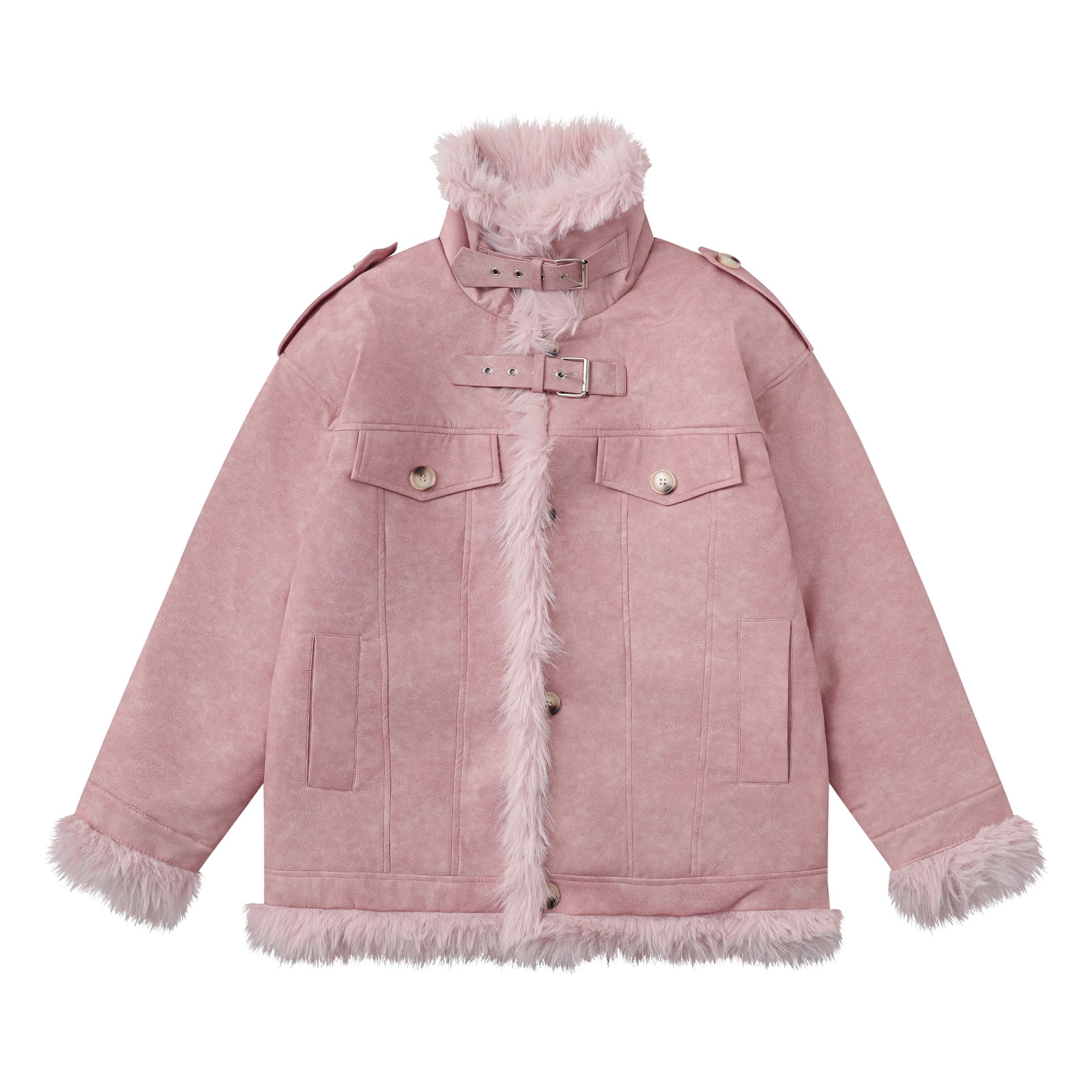 TODAMU® new winter style high-quality loose fur all-in-one cotton jacket