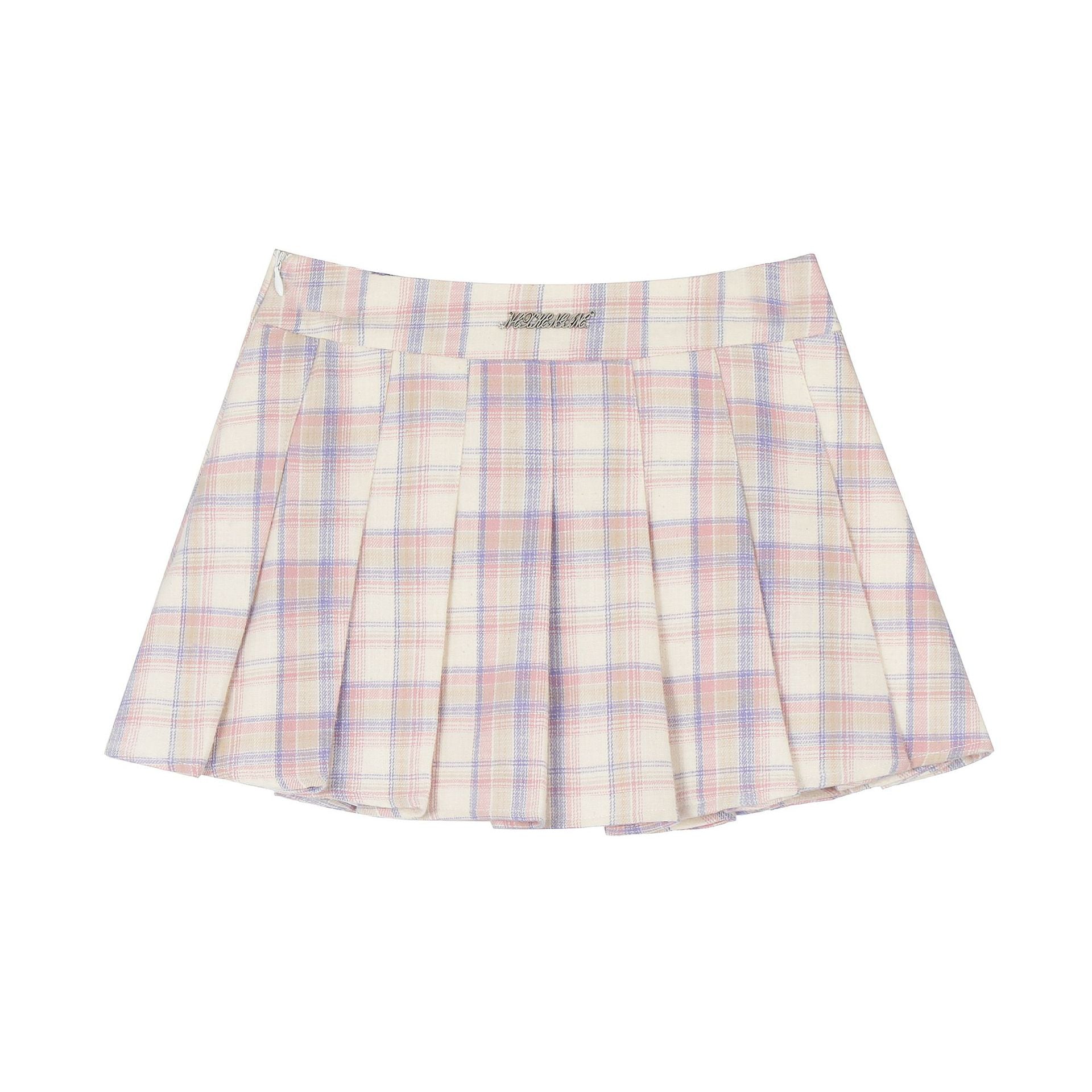 TODAMU® Women's Clothing American Style Versatile Plaid Pleated Skirt