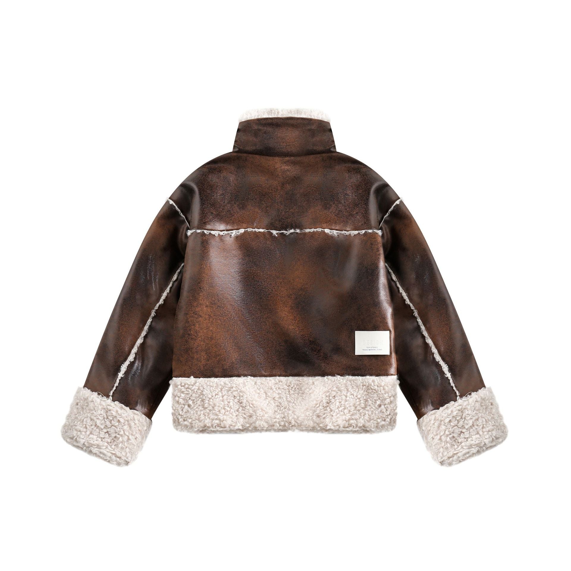 TODAMU® new winter style American retro loose fur all-in-one short cotton jacket