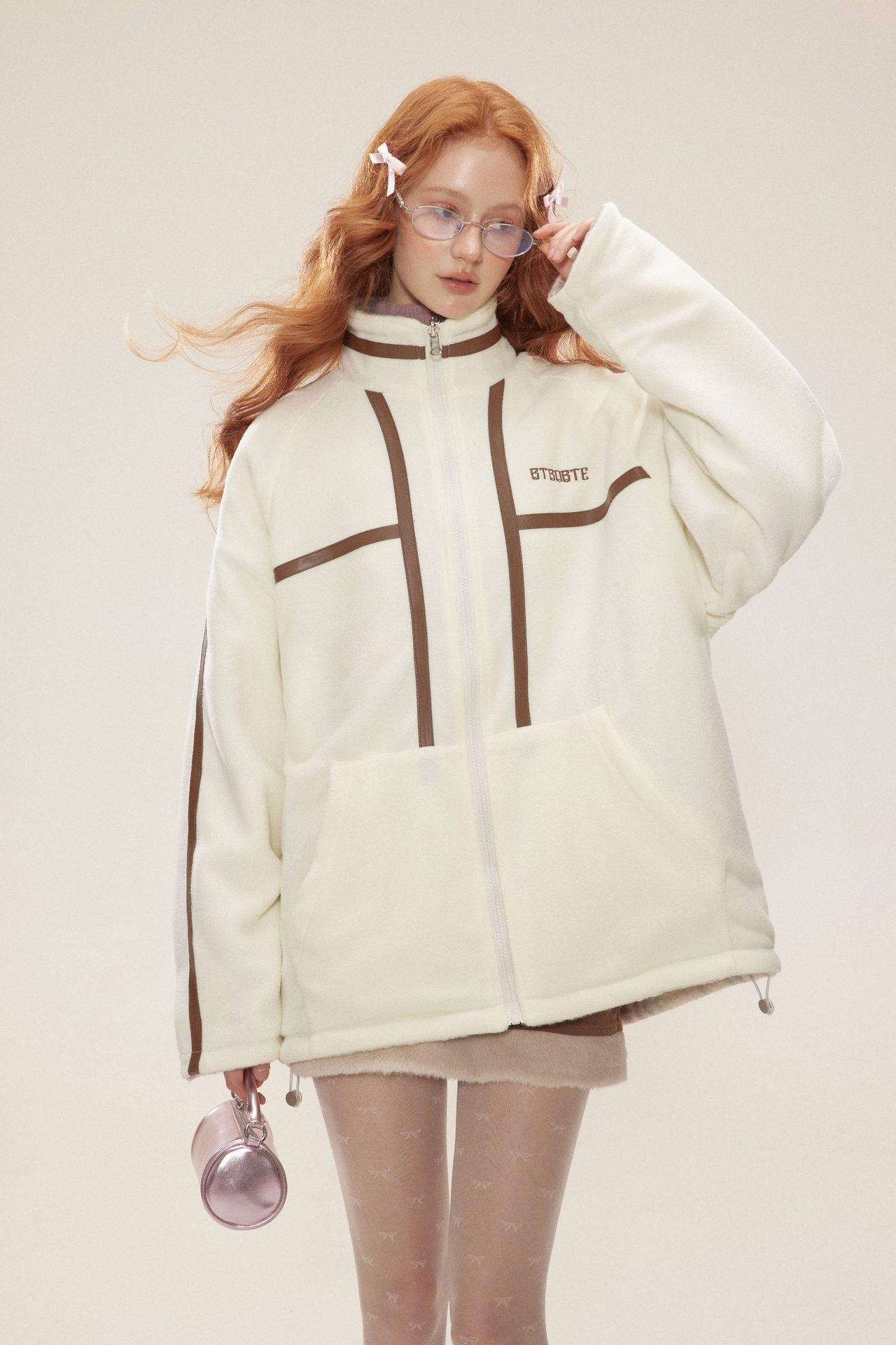 TODAMU® new winter new sweet girly double-sided embroidered cotton jacket