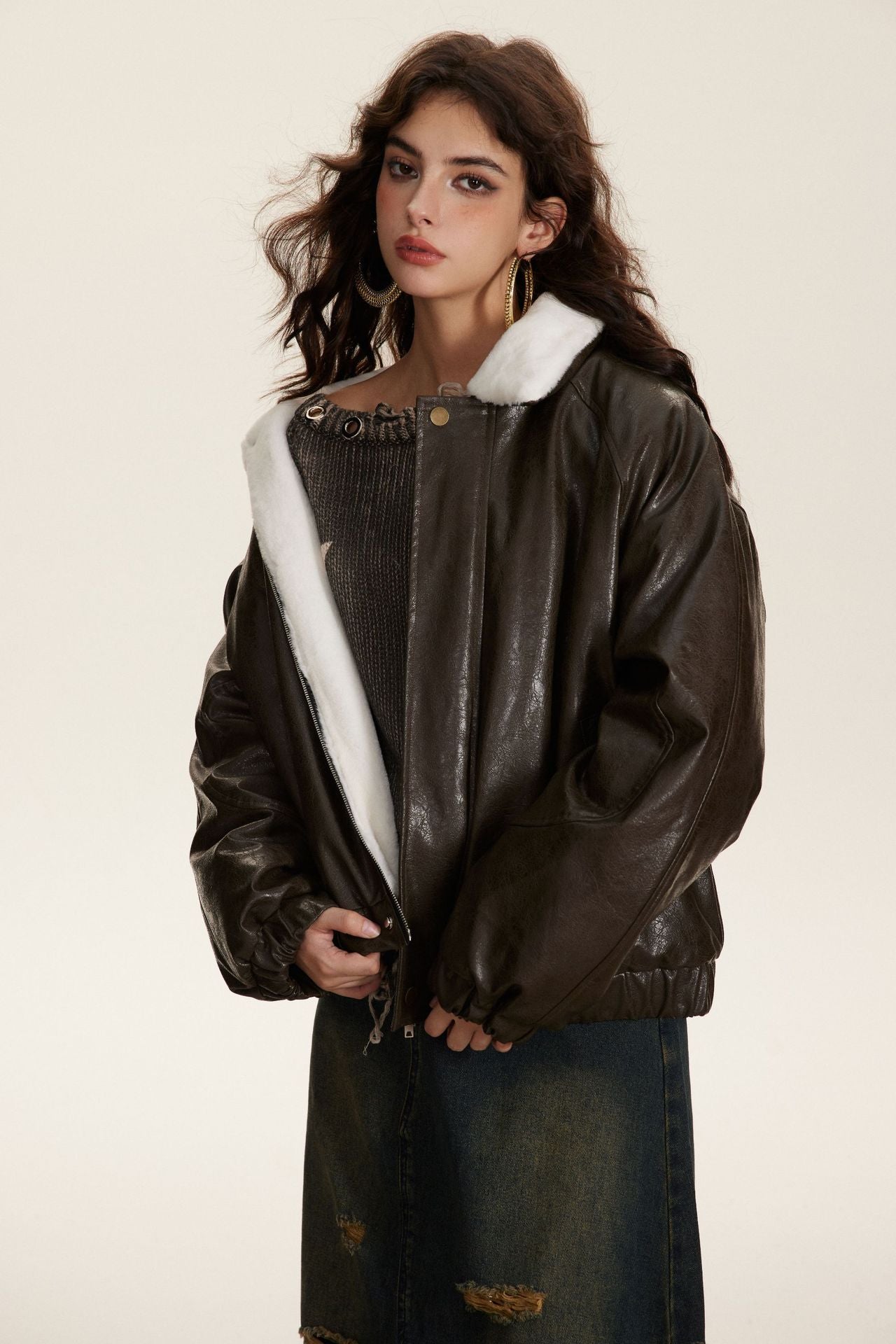 TODAMU® new winter new American retro hottie embroidered short cotton jacket