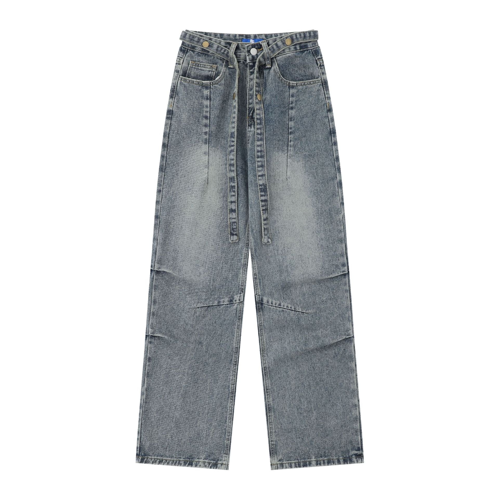 TODAMU® Women's New Loose American Retro Washed Denim Trousers