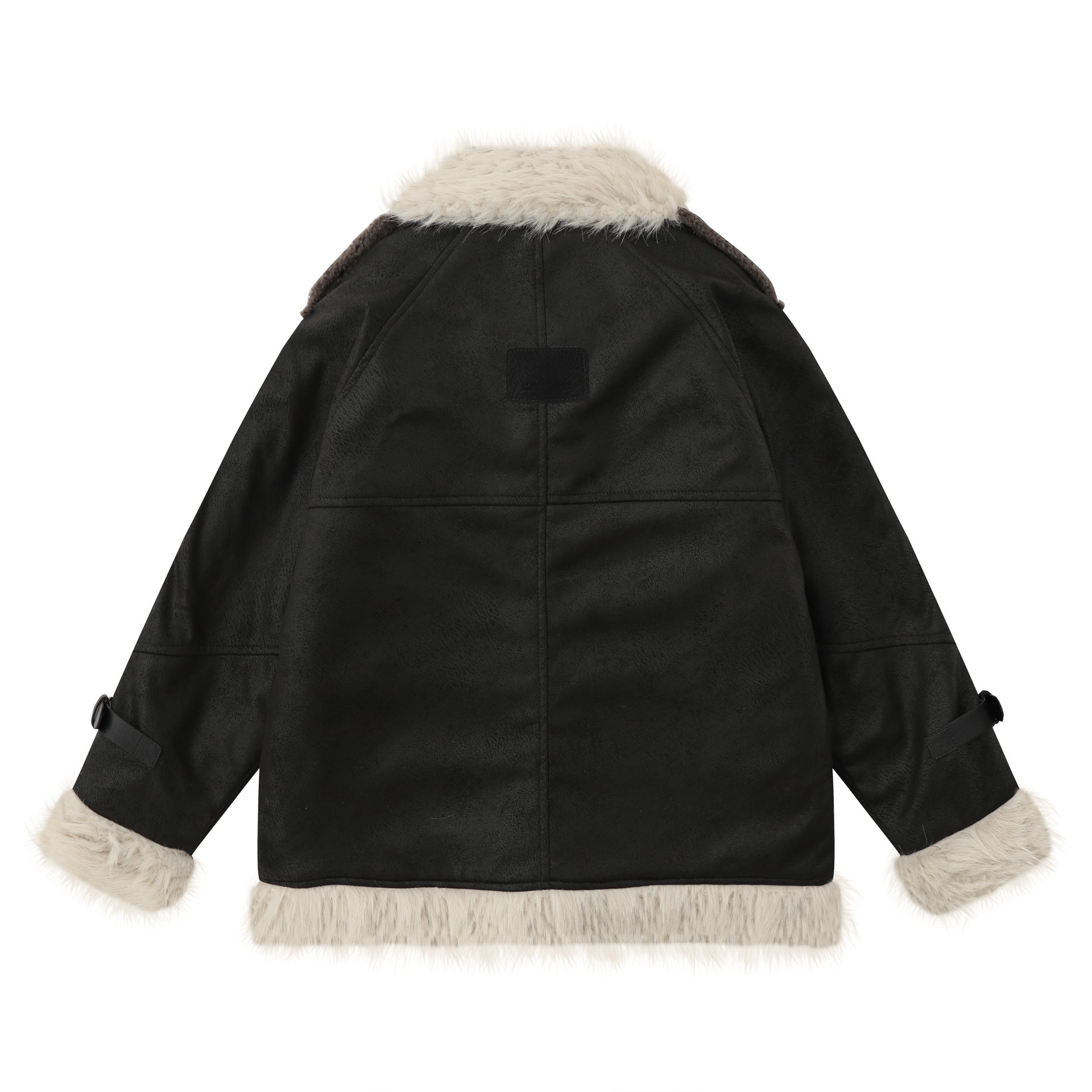 TODAMU® new winter new American retro loose plush splicing cotton jacket