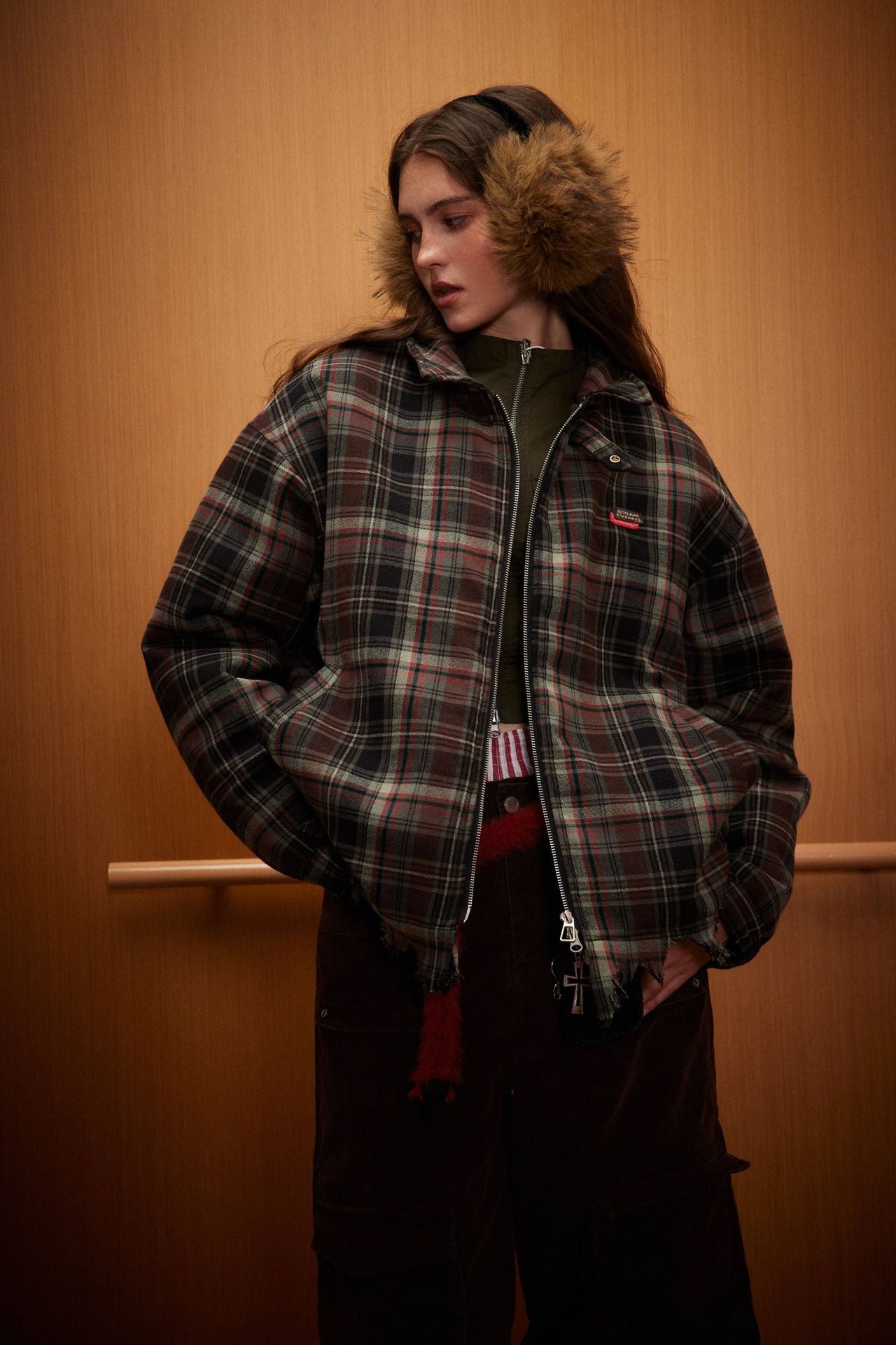 TODAMU® Couple's loose plaid cotton jacket