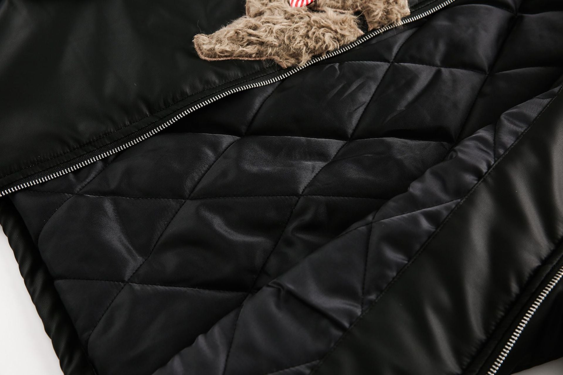 TODAMU® new winter new American cute embroidered fur collar cotton jacket