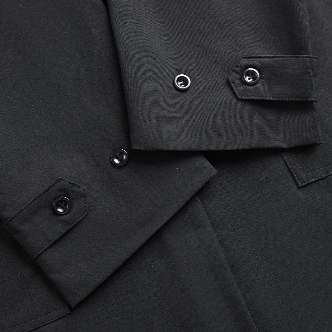 TODAMU® Loose-Fit Stand Collar Trench Coat