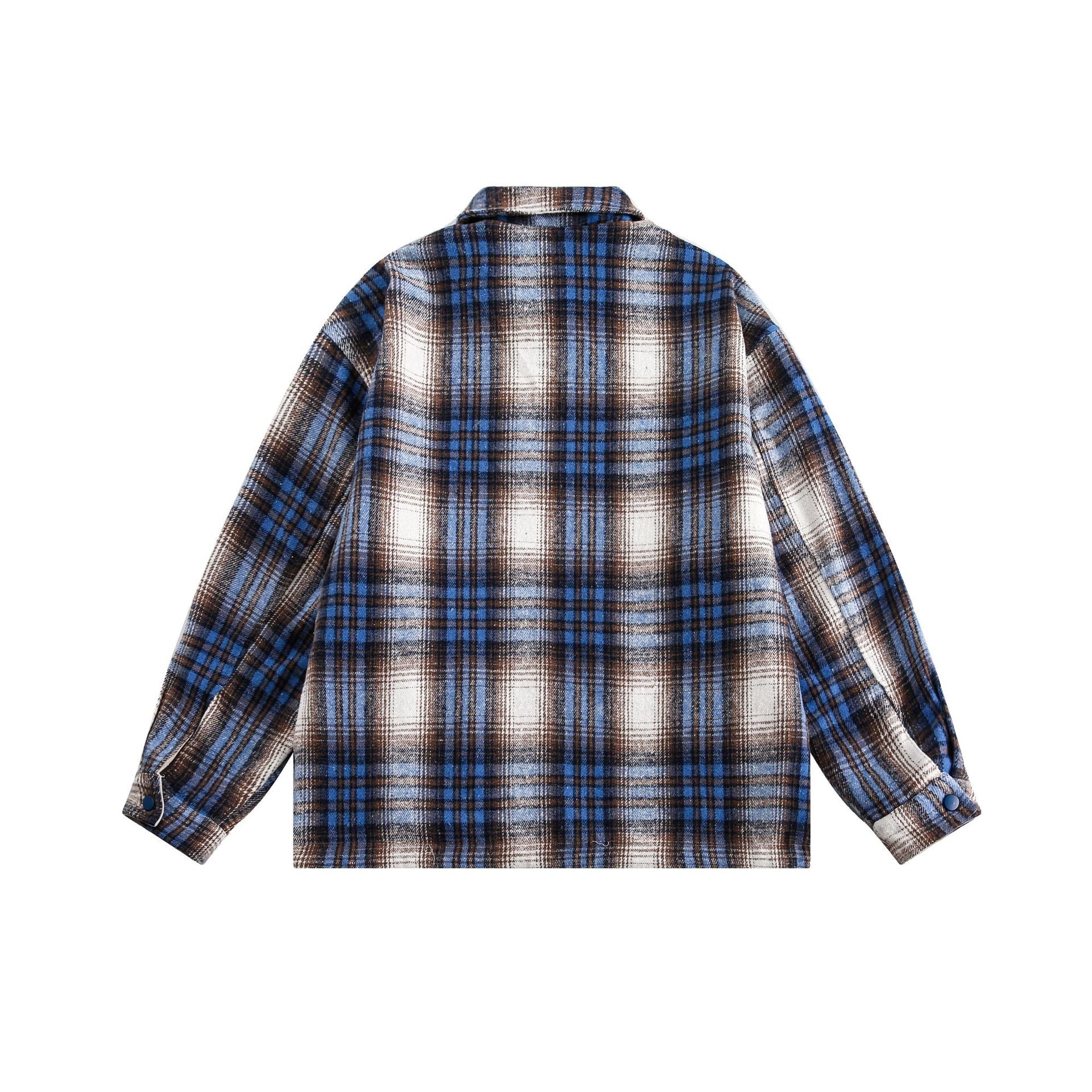 TODAMU® Women's Clothing American Retro Versatile Plaid Suede Reversible Jacket