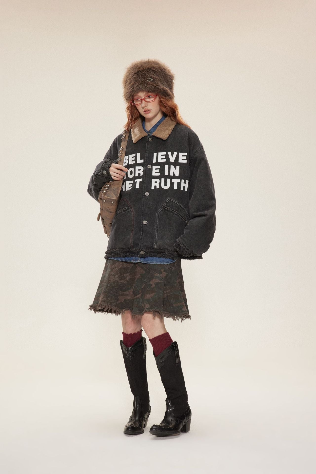 TODAMU® new winter new sweet retro loose denim and cotton jacket