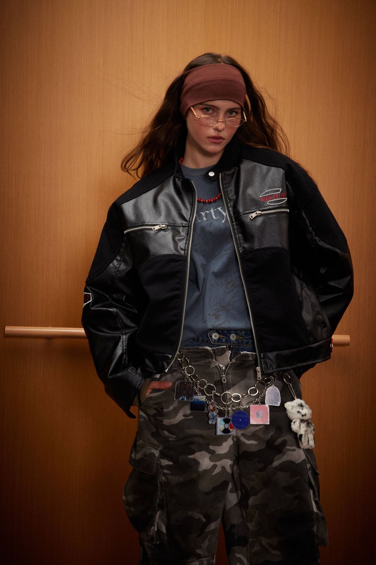 TODAMU® new winter style American street fashion motorcycle embroidered hot girl cotton jacket