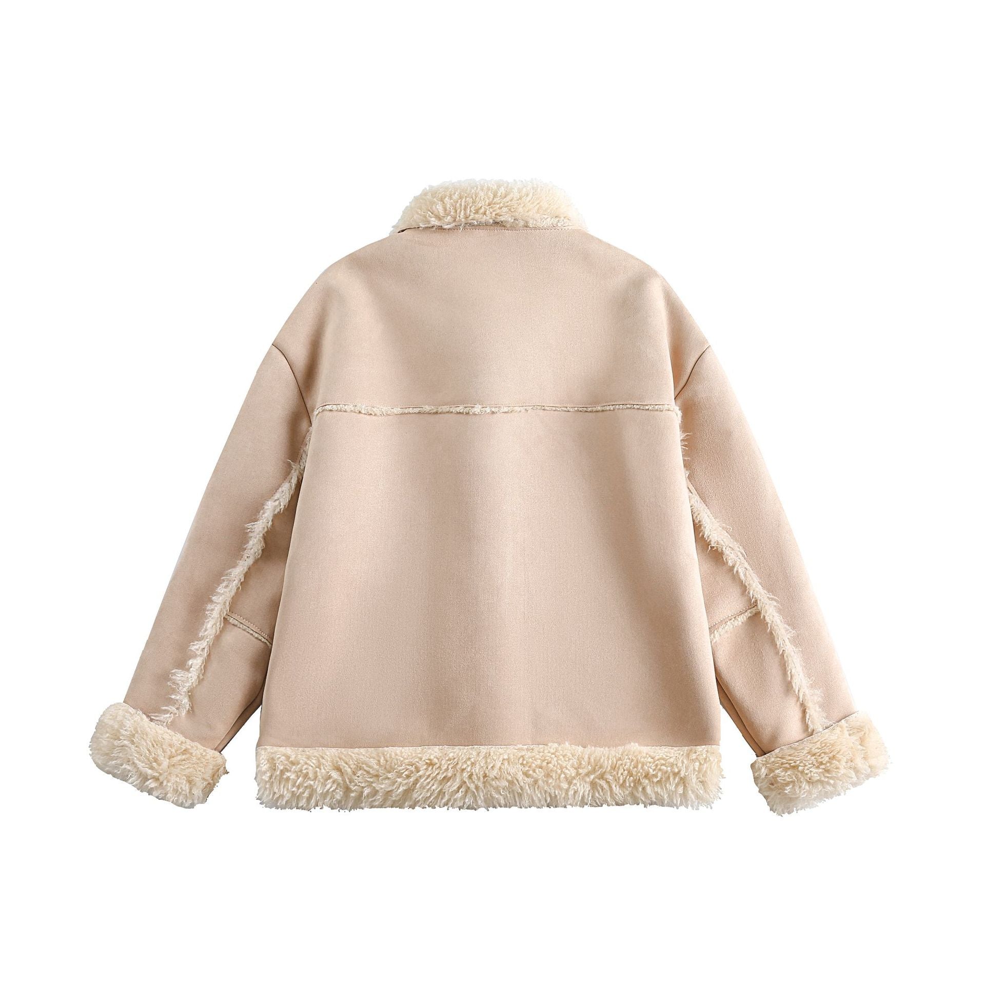 TODAMU® new winter new American retro loose fur all-in-one cotton jacket