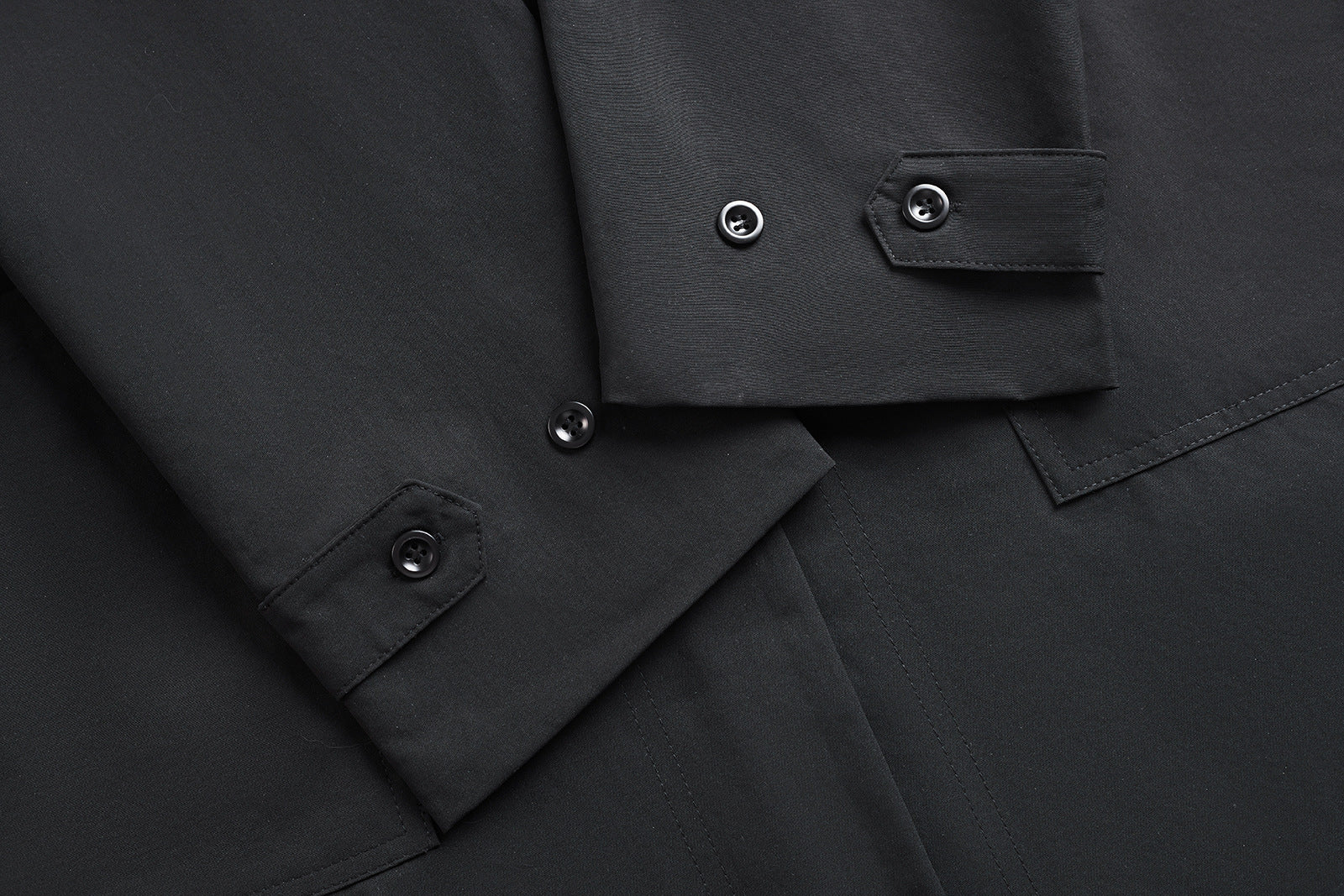 TODAMU® Loose-Fit Stand Collar Trench Coat