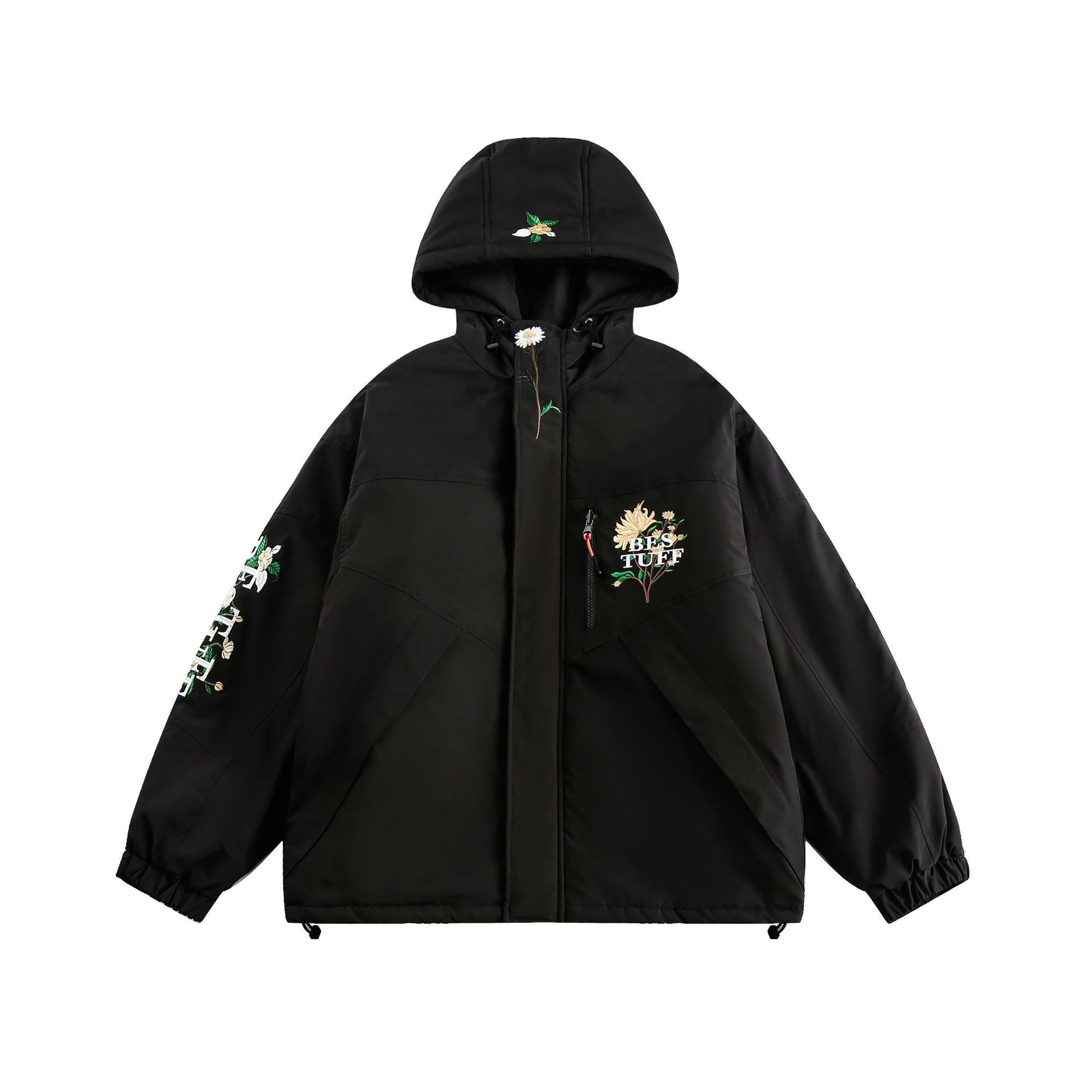 TODAMU® Women's American retro loose floral embroidered hooded cotton jacket