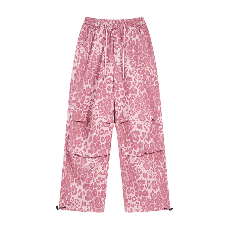 TODAMU® Women's Beautiful Trendy Street Dance Pink Leopard Print Casual Pants