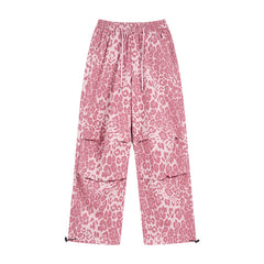 TODAMU® Women's Beautiful Trendy Street Dance Pink Leopard Print Casual Pants