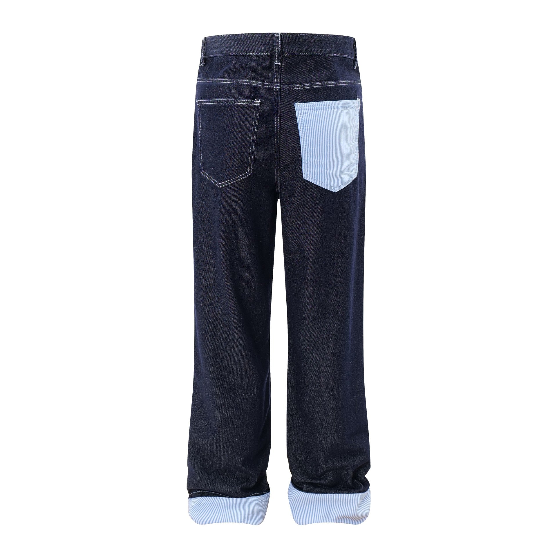 TODAMU® American Retro Spliced Straight Jeans