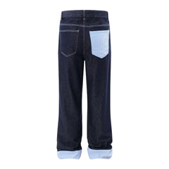 TODAMU® American Retro Spliced Straight Jeans