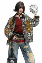 TODAMU® Women's American retro wild colorful leopard print jacket