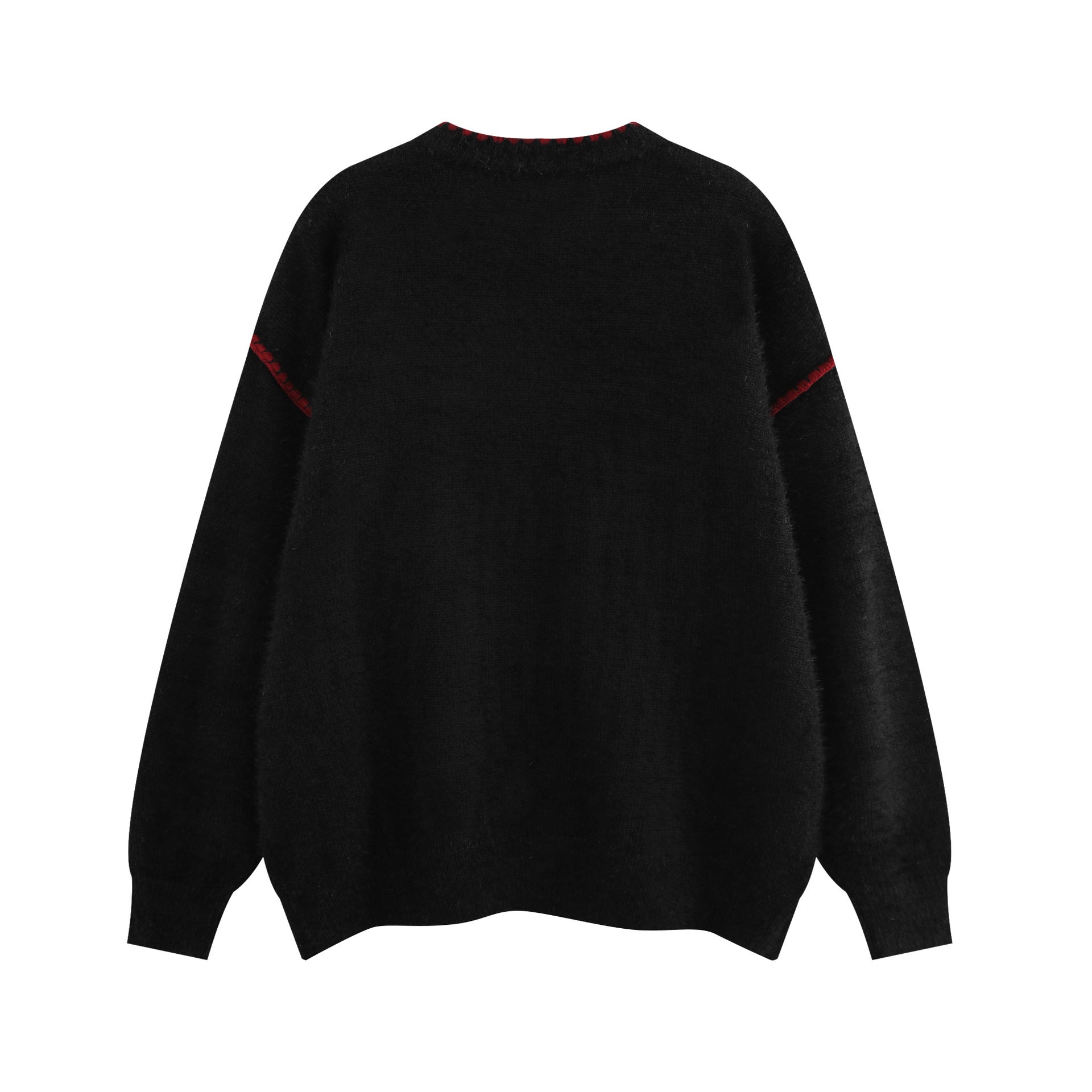 TODAMU® American retro contrast color loose knitted sweater