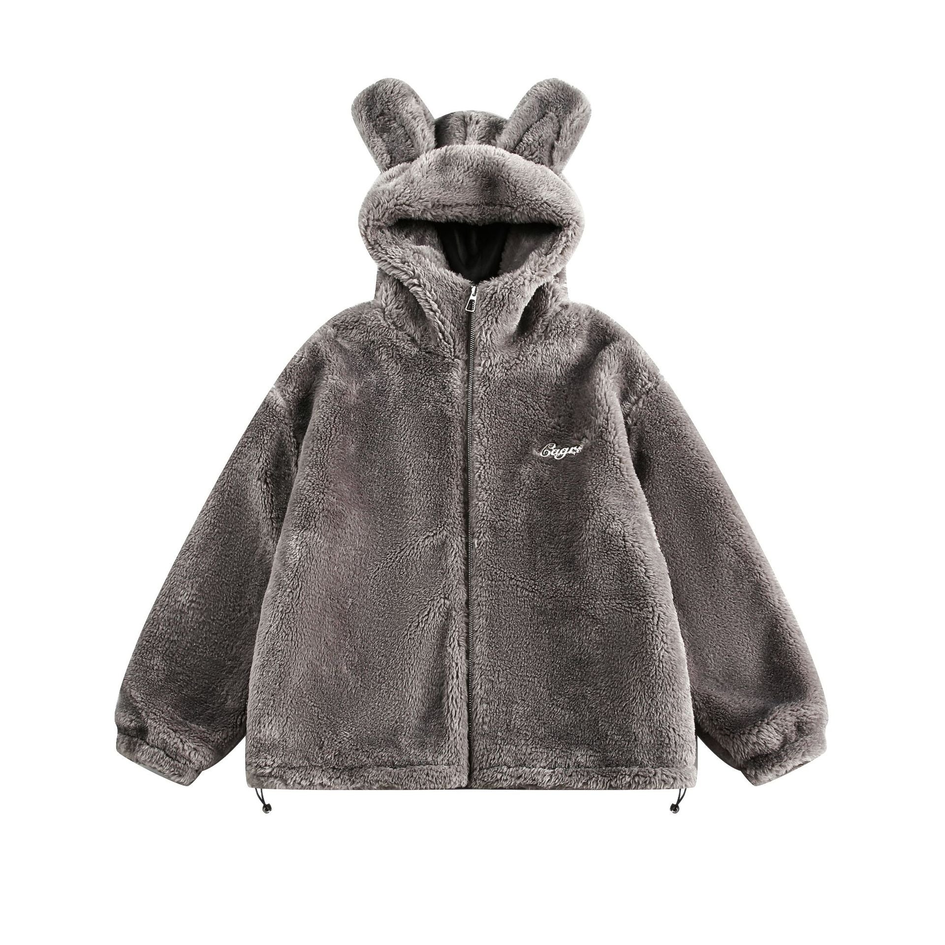 TODAMU® new winter new cute and interesting bunny lamb wool hooded cotton jacket