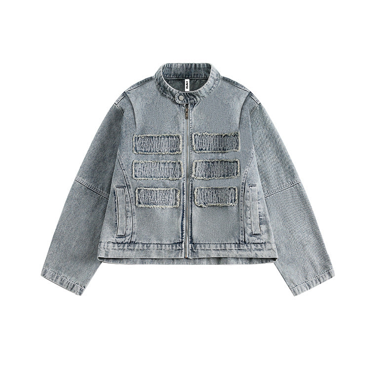 TODAMU® Women's American retro motorcycle denim jacket