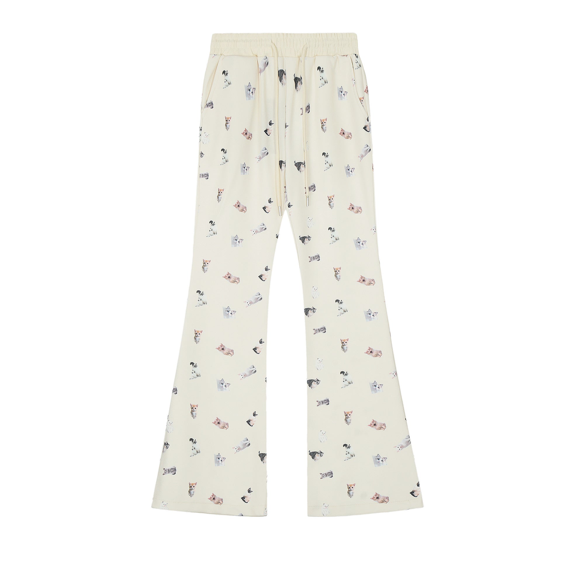 TODAMU® Women's New American Retro Casual All-over Printed Embroidered Sweatpants Trousers